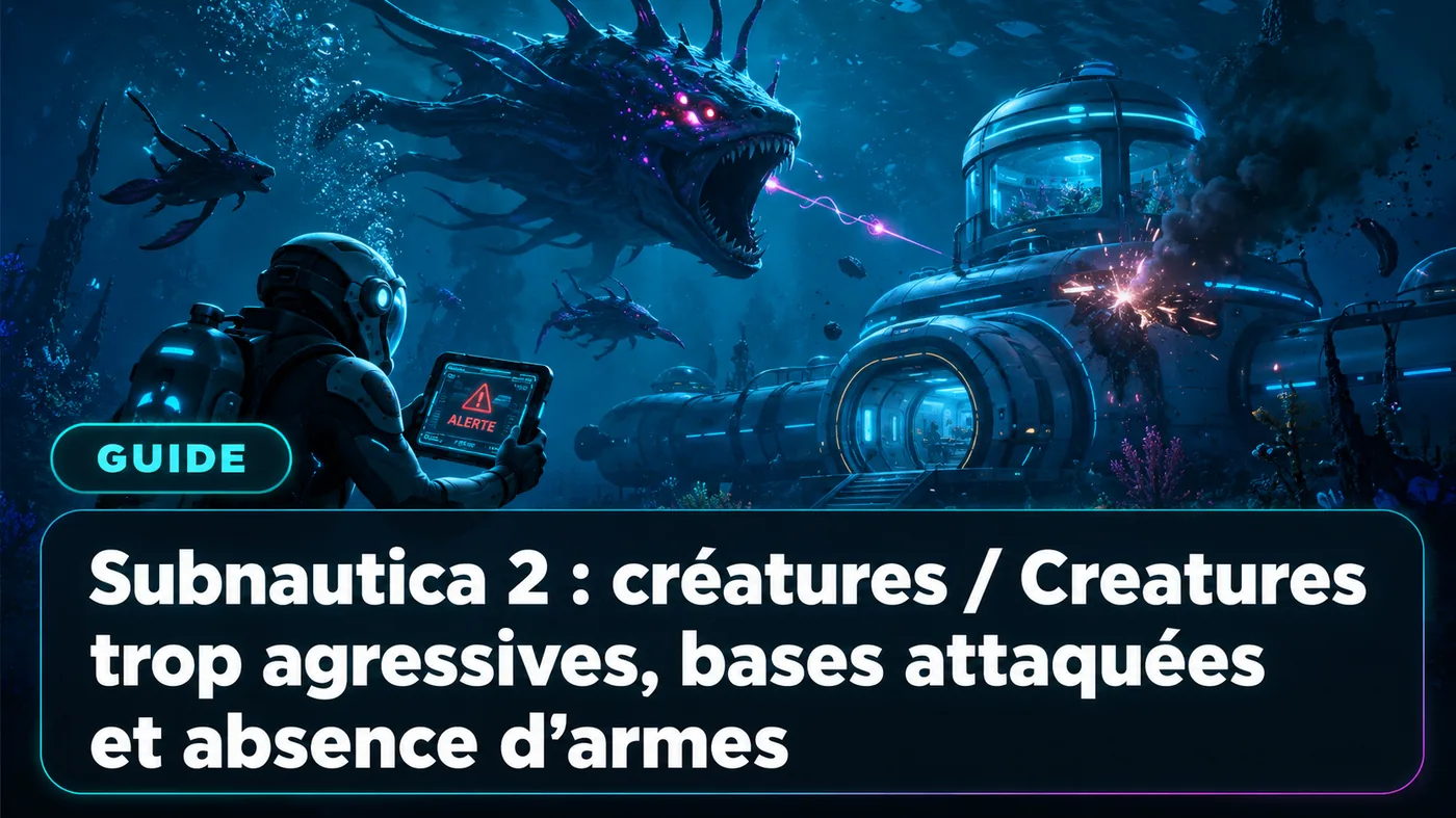 Subnautica 2 : créatures / Creatures trop agressives, bases attaquées et absence d’armes