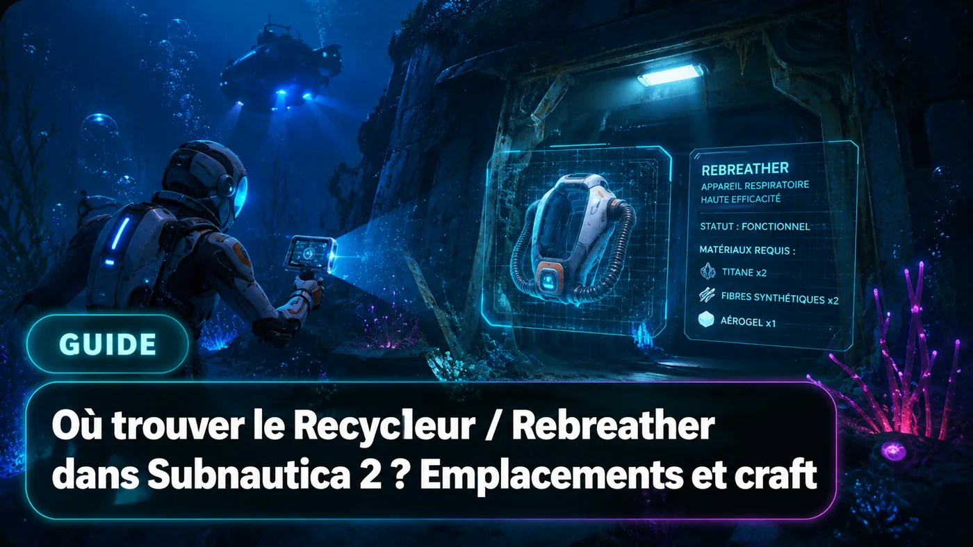Où trouver le Recycleur / Rebreather dans Subnautica 2 ? Emplacements et craft